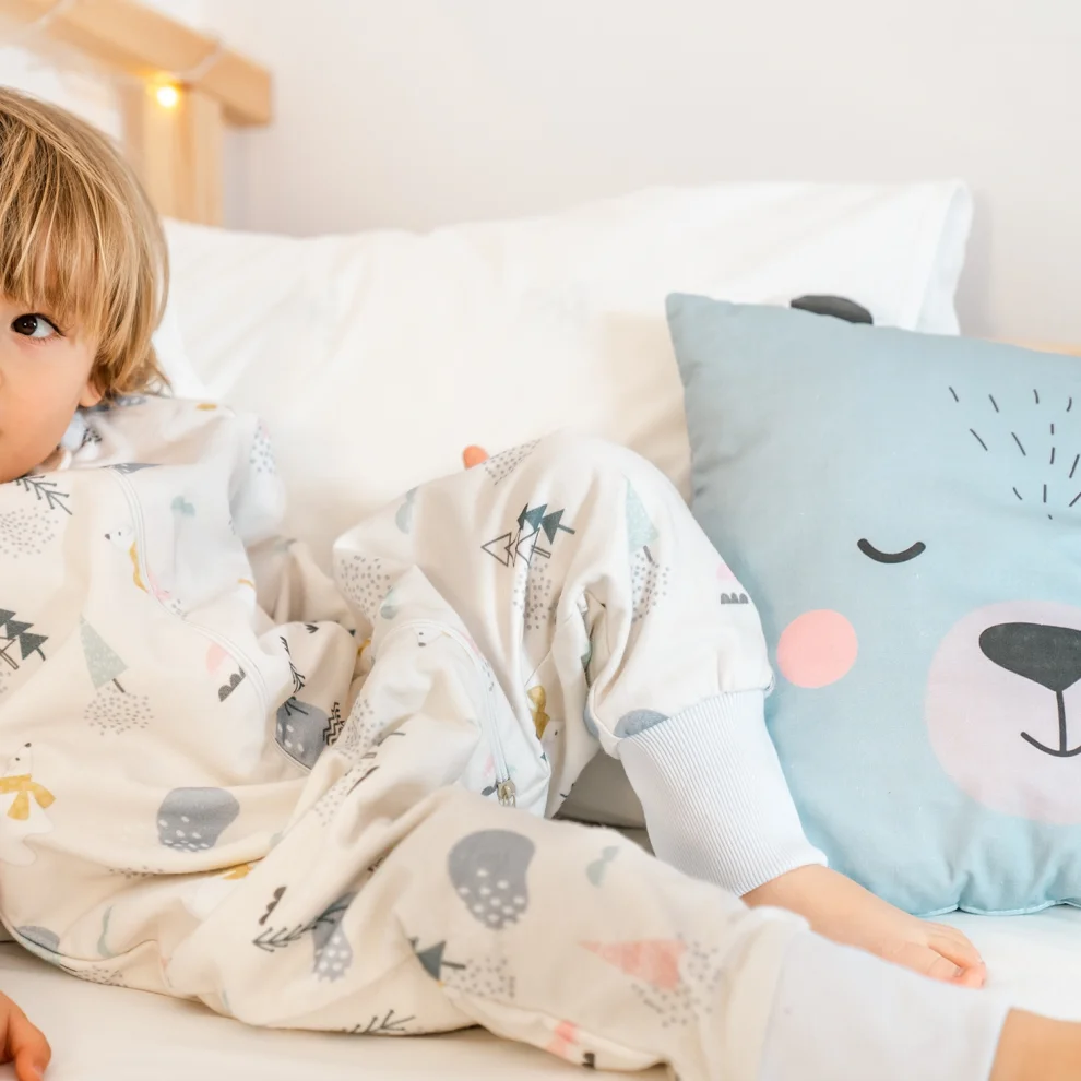 Moose Store Baby & Kids - Organik Pamuk Kutup Ayısı Bebek Çocuk Uyku Tulumu