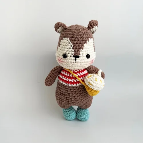 Symsad Crochet - My Chubby Pet - Squirrel Toy