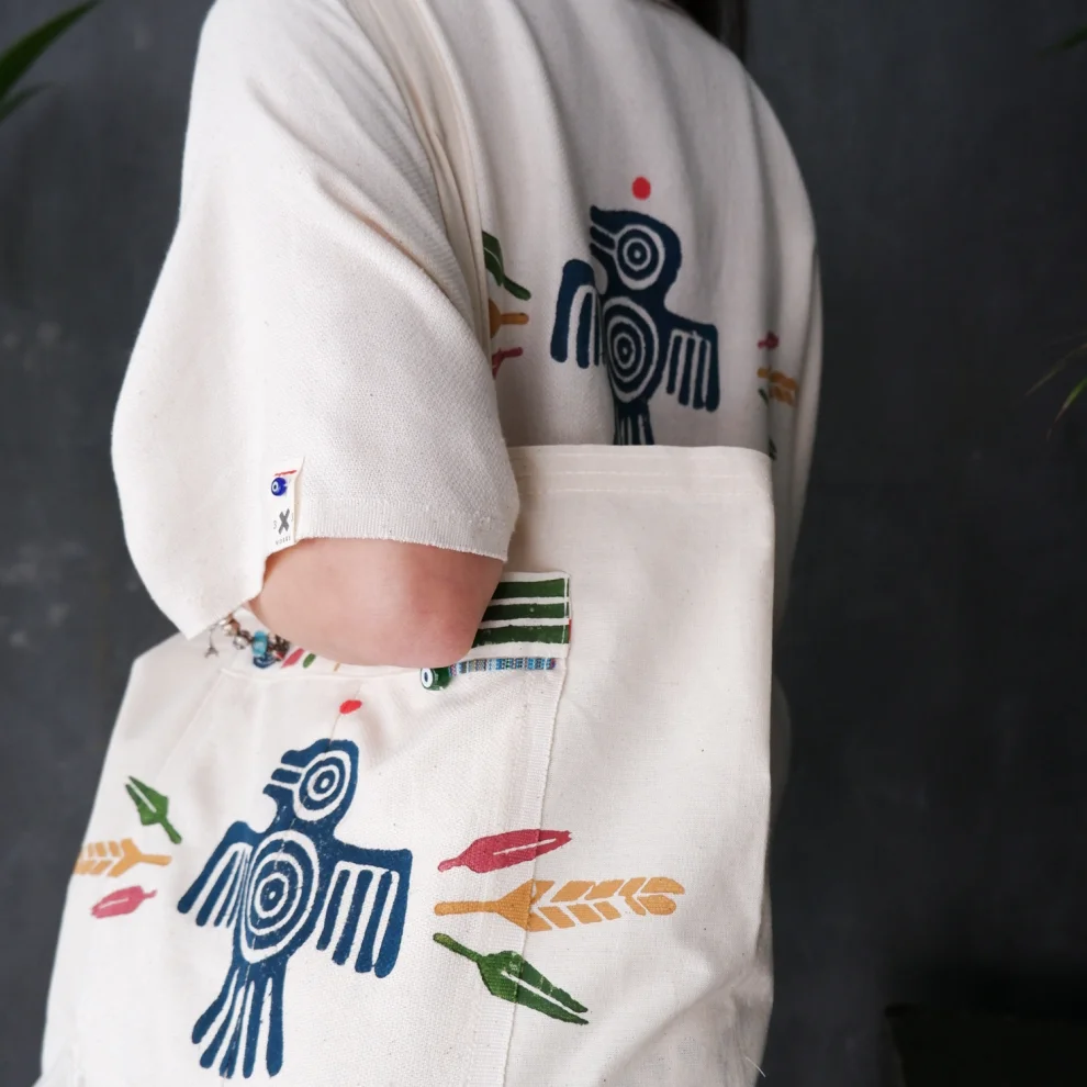 3x3 Works - Aztec Bird Kimono And Tote Bag
