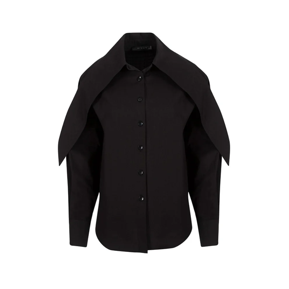 Rivus Padded Long Sleeve Shirt With Collar Detail S SOLD OUT