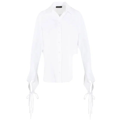 Rivus - Barfdon Laced Detailed Oversize Cotton Shirt
