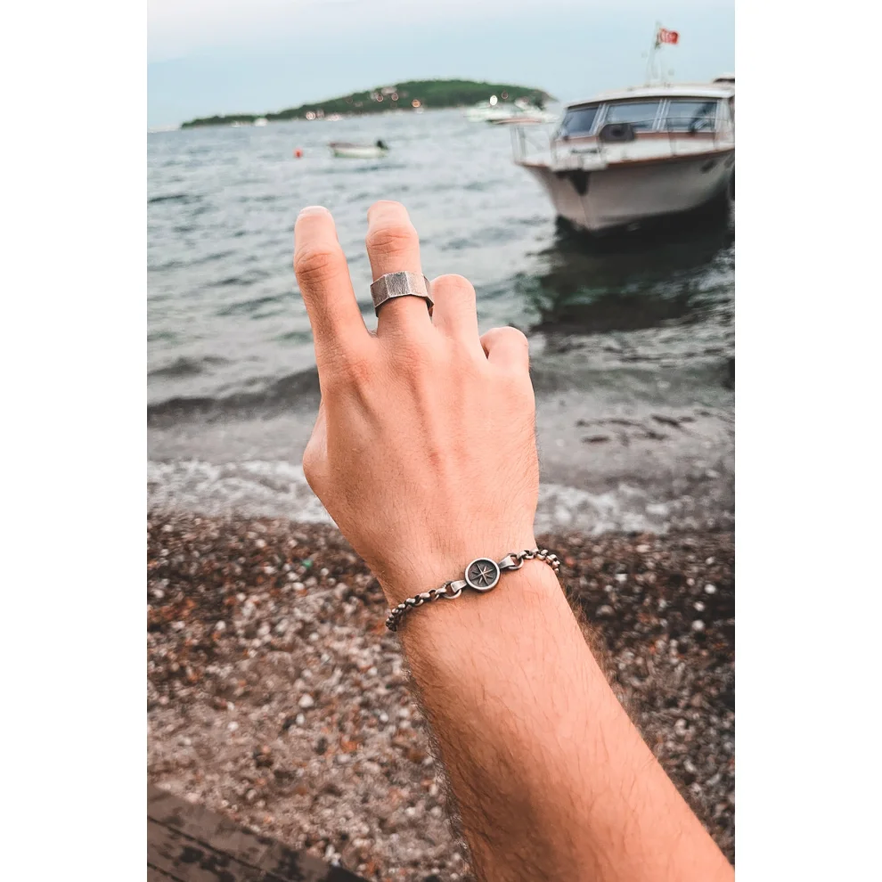 Spark Atölye - Compass Silver Bracelet