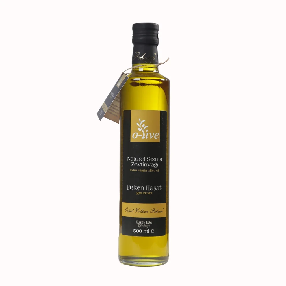 Celal Volkan Pekcan Naturel Sızma Zeytinyağı - Extra Virgin Olive Oil Early Harvest 500 Ml - First Cold Pressed