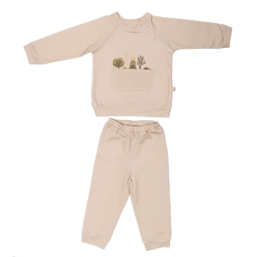 Moose Store Baby & Kids - Organik Pamuk Unisex Bebek Çocuk Eşofman Takımı