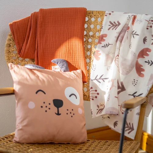 Moose Store Baby & Kids - Organic Cotton Fabric Puffy Baby Kids Pillow