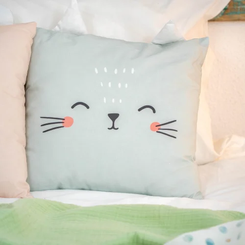 Moose Store Baby & Kids - Organic Cotton Fabric Kitty Baby Kids Pillow