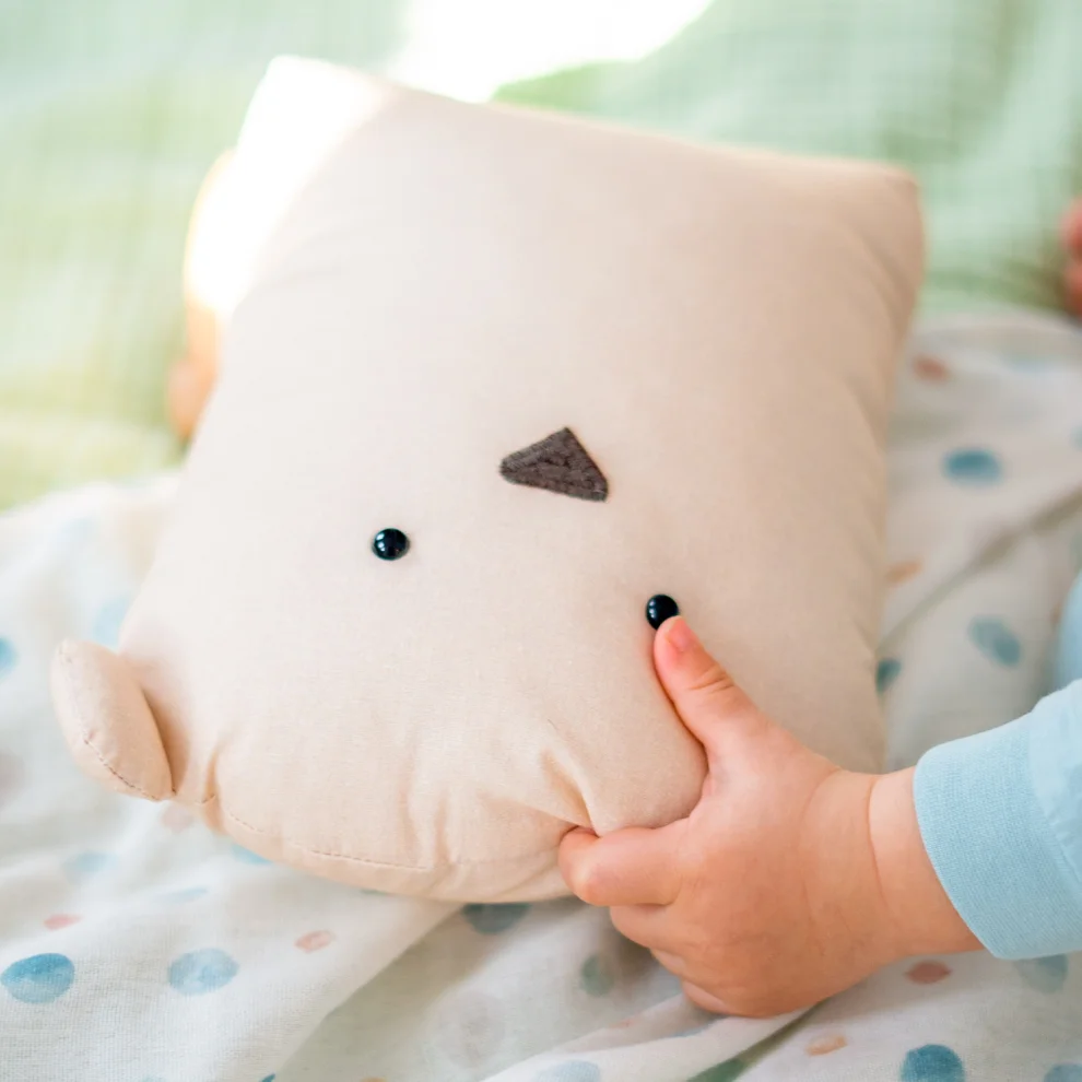 Moose Store Baby & Kids - Organik Pamuk Poplin Kumaş Pofy Bebek Uyku Arkadaşı Oyuncak