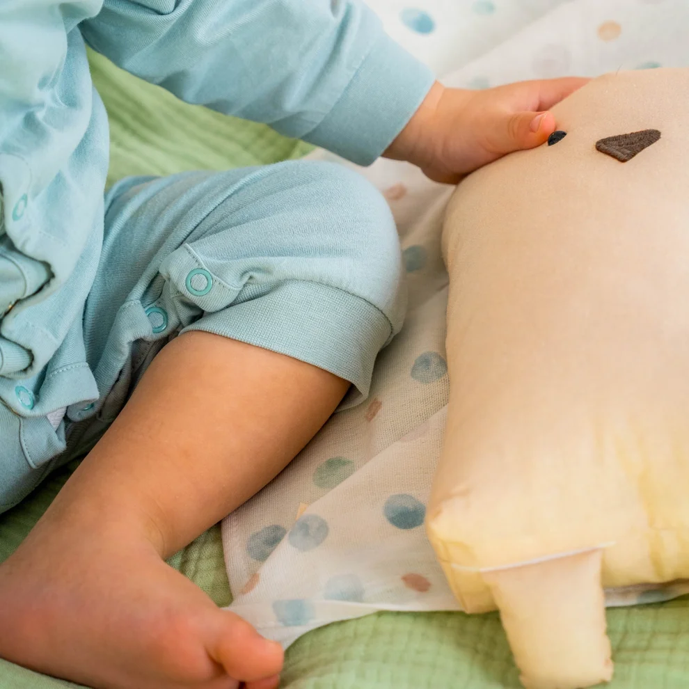 Moose Store Baby & Kids - Organik Pamuk Poplin Kumaş Pofy Bebek Uyku Arkadaşı Oyuncak