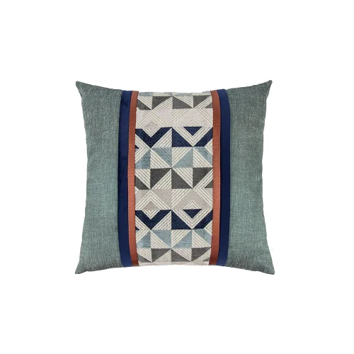 Boom Bastık - Geometric Patterned Silk Pillow