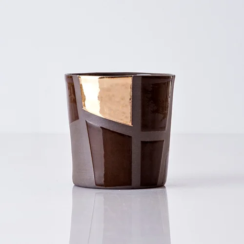 Cocoon Ceramic - Matte Gold Detailed Cup