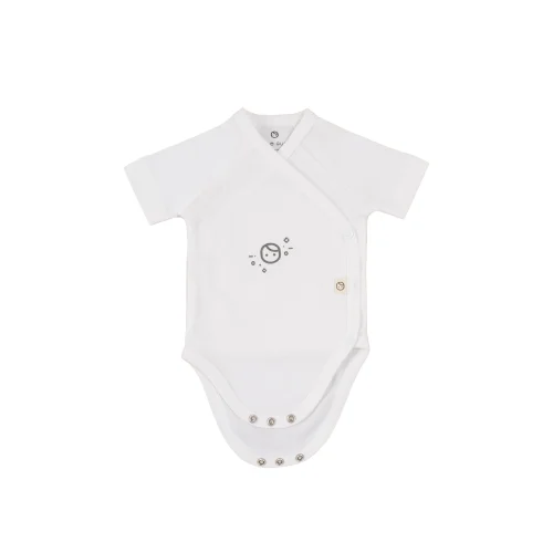 Little Gusto - Short Sleeve Double Newborn Organic Cotton Breasted Bodysuit
