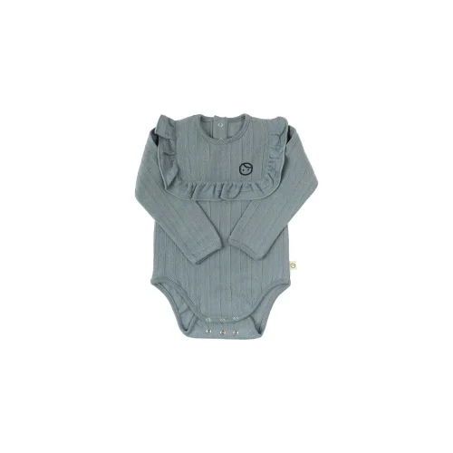 Little Gusto - Long Sleeve Frilly Adjustable Newborn Organic Cotton Snap Zipper