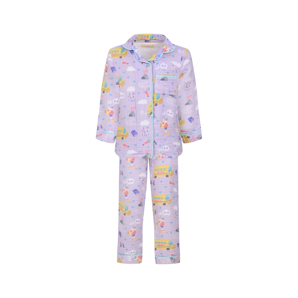 Let's Be Friends - Organic Muslin Fabric Pyjamas Set