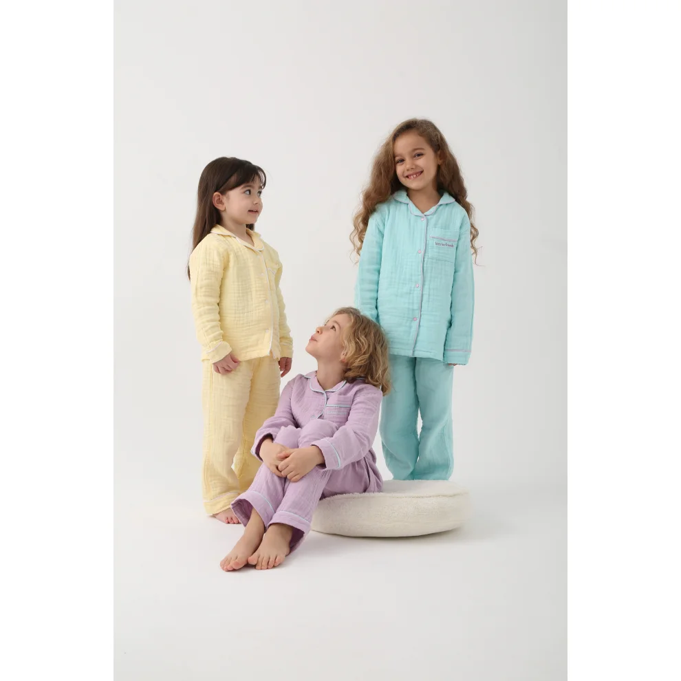 Let's Be Friends - Organic Muslin Fabric Pyjamas Set