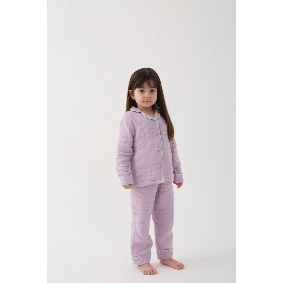 Let's Be Friends - Organic Muslin Fabric Pyjamas Set