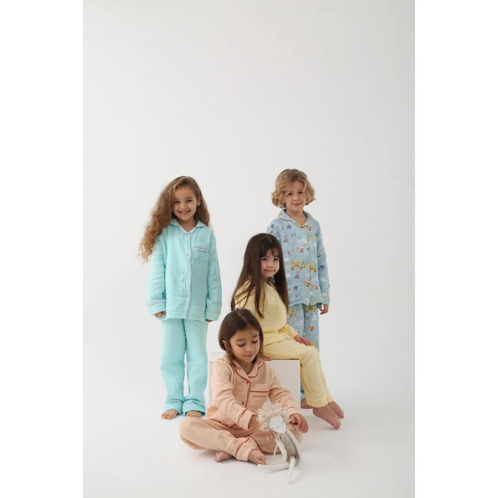 Let's Be Friends - Organic Muslin Fabric Pyjamas Set