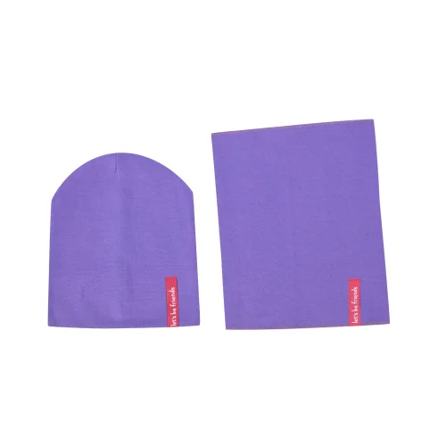 Let's Be Friends - Double-sided Standard Size Hat And Neck Warmer