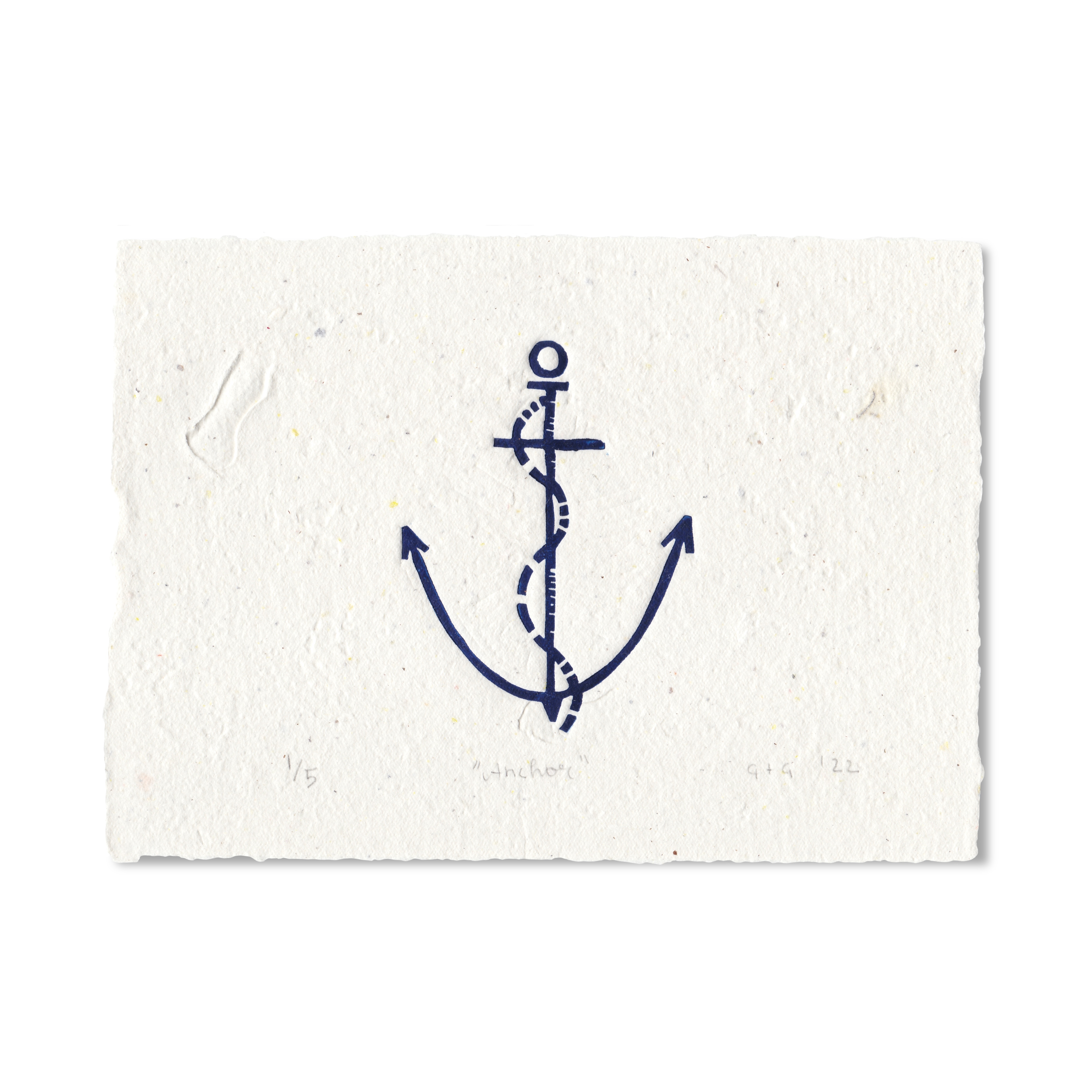 Anchor Lino Print