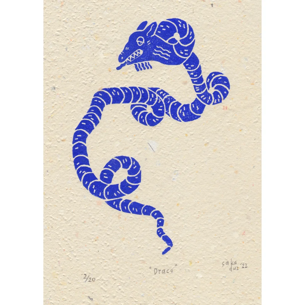 Çaçiçakaduz - Draco Linoleum Print