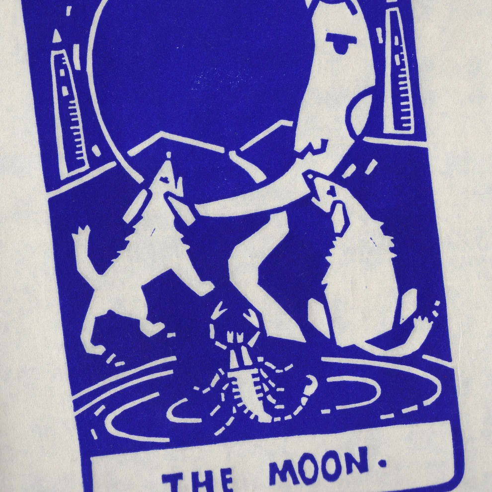 Çaçiçakaduz - The Moon Linol Baskı