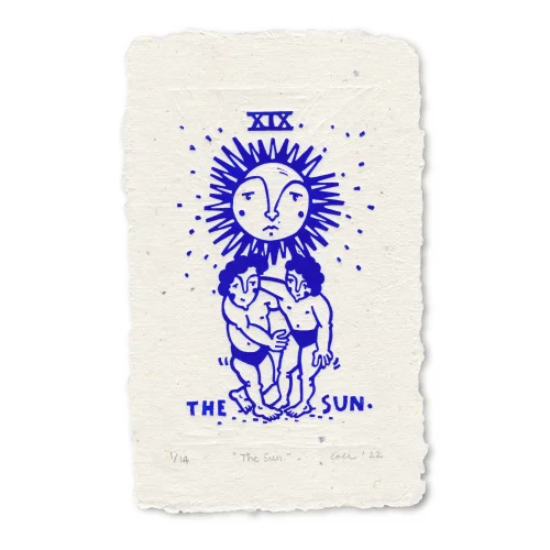 Çaçiçakaduz - The Sun Lino Print