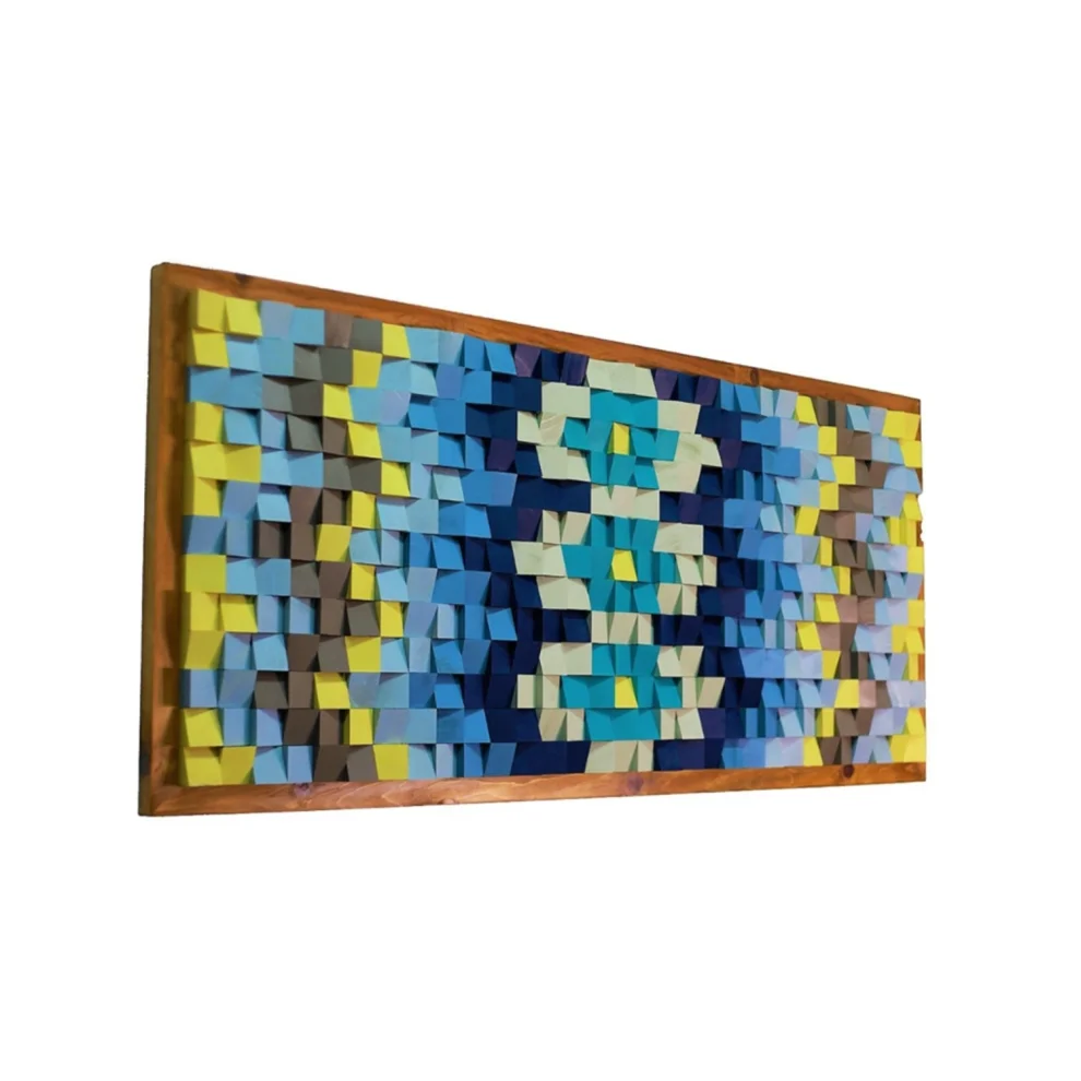 Arbe Design Studio - Blau Lemon | 3d Handmade Wood Wall Art