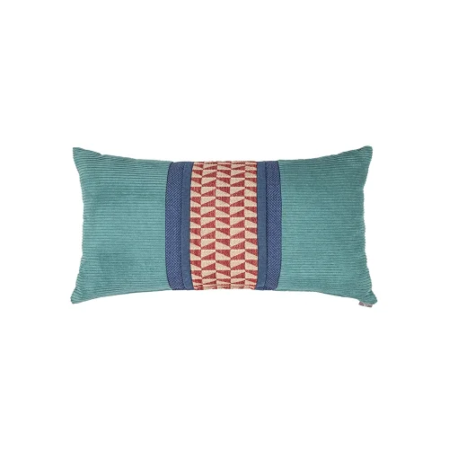 Boom Bastık - Patterned Rectangular Velvet Pillow