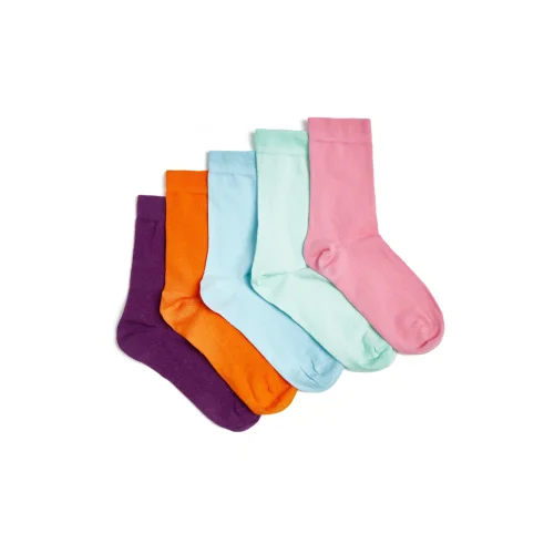 Oopssocks - 5'li Pamuklu Renkli Kokulu Düz Çorap - Il