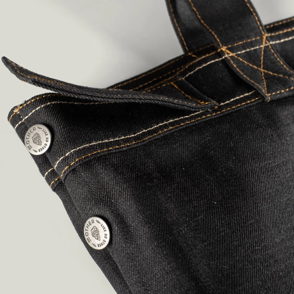 AnOther Goods - No:1 Another Cepli 60x47cm Black&black Selvedge Denim Tote Bag