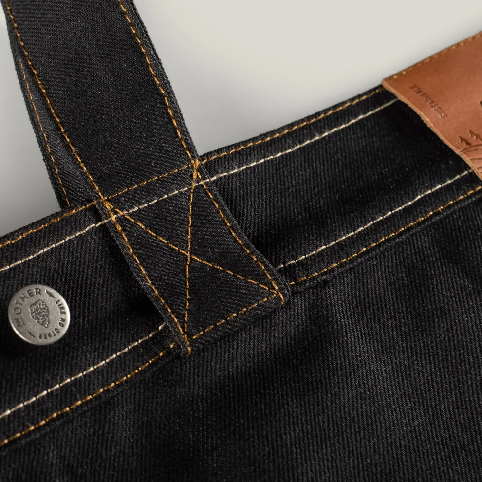 AnOther Goods - No:1 Another Cepli 60x47cm Black&black Selvedge Denim Tote Bag