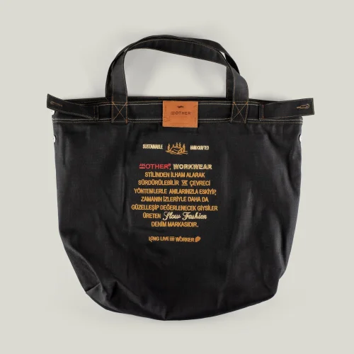 AnOther Goods - No:1 Another Cepli 60x47cm Black&black Selvedge Denim Tote Bag