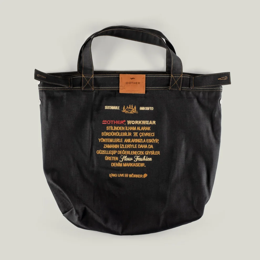 AnOther Goods - No:1 Another Cepli Selvedge Denim Tote Çanta