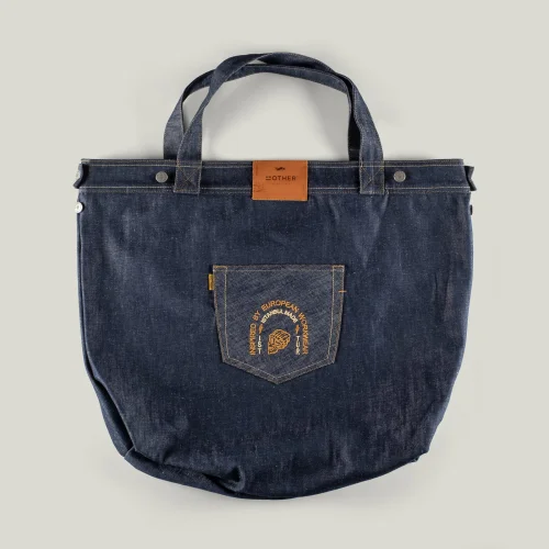 AnOther Goods - No:1 Another Cepli 60x47cm Black&black Selvedge Denim Tote Bag