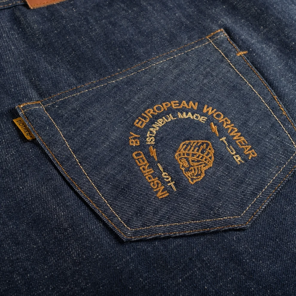 AnOther Goods - No:1 Another Cepli 60x47cm İndigo Selvedge Denim Tote Bag