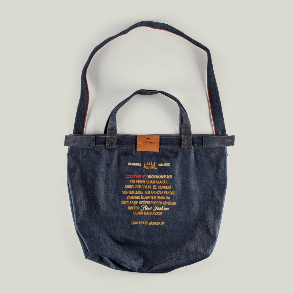 AnOther Goods - No:1 Another Cepli Selvedge Denim Tote Çanta