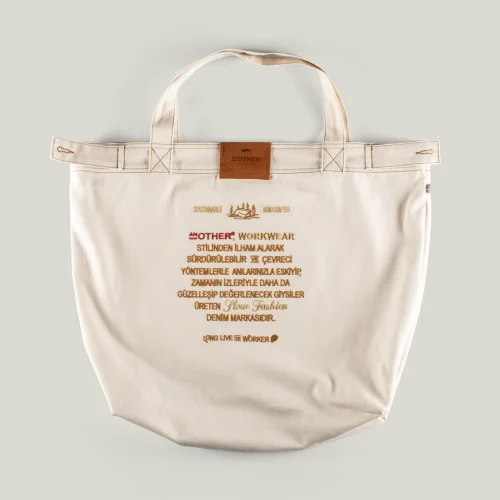 AnOther Goods - No:1 Another Cepli 60x47cm Ham Gabardin Tote Bag