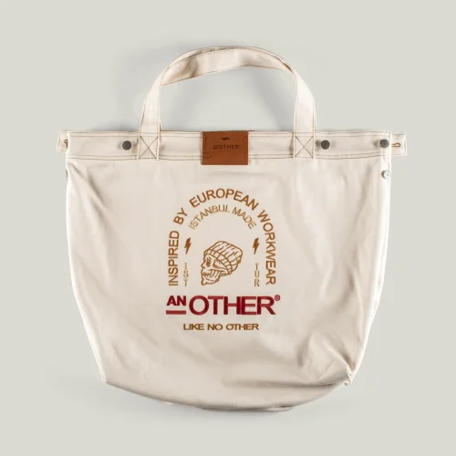 AnOther Goods - No:2 Another Tipografi Selvedge Denim Tote Çanta