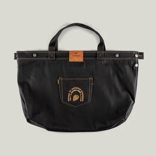 AnOther Goods - No:3 Another Cepli 72x40cm Black&black Selvedge Denim Tote Bag