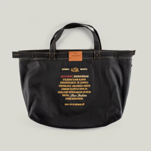 AnOther Goods - No:3 Another Cepli 72x40cm Black&black Selvedge Denim Tote Bag