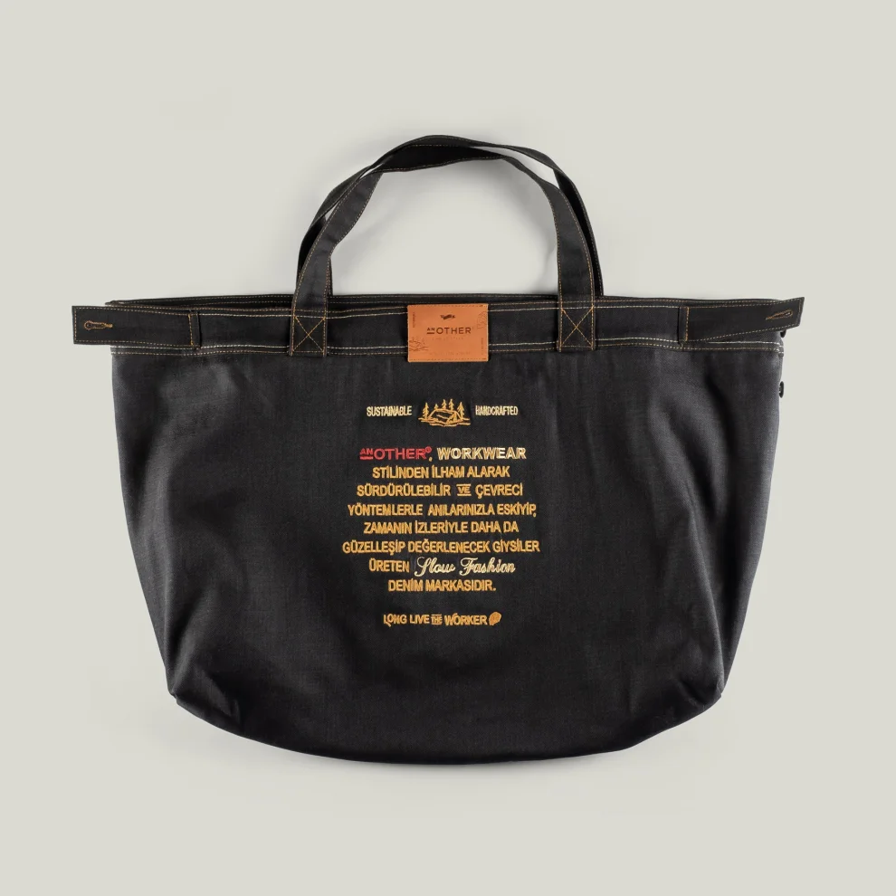 AnOther Goods - No:3 Another Cepli Selvedge Denim Tote Çanta