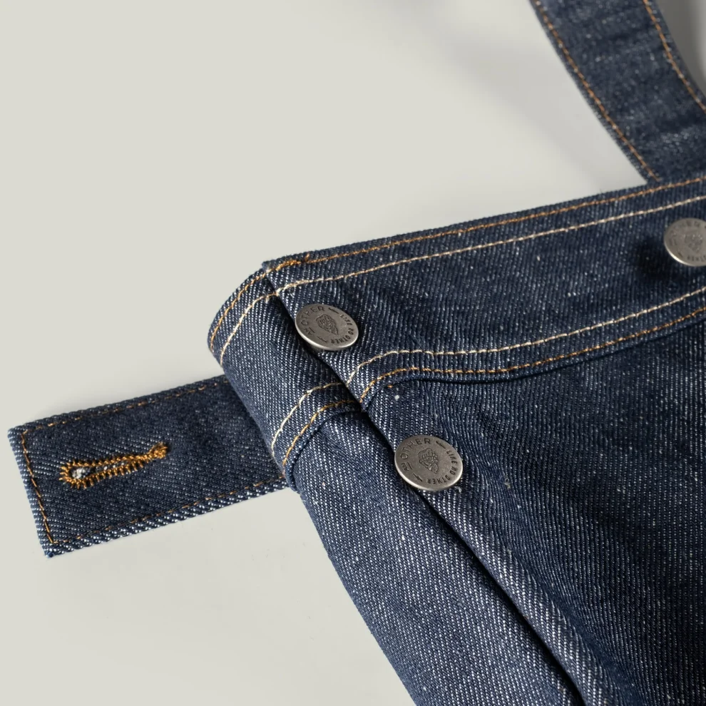 AnOther Goods - No:3 Another Cepli Selvedge Denim Tote Çanta