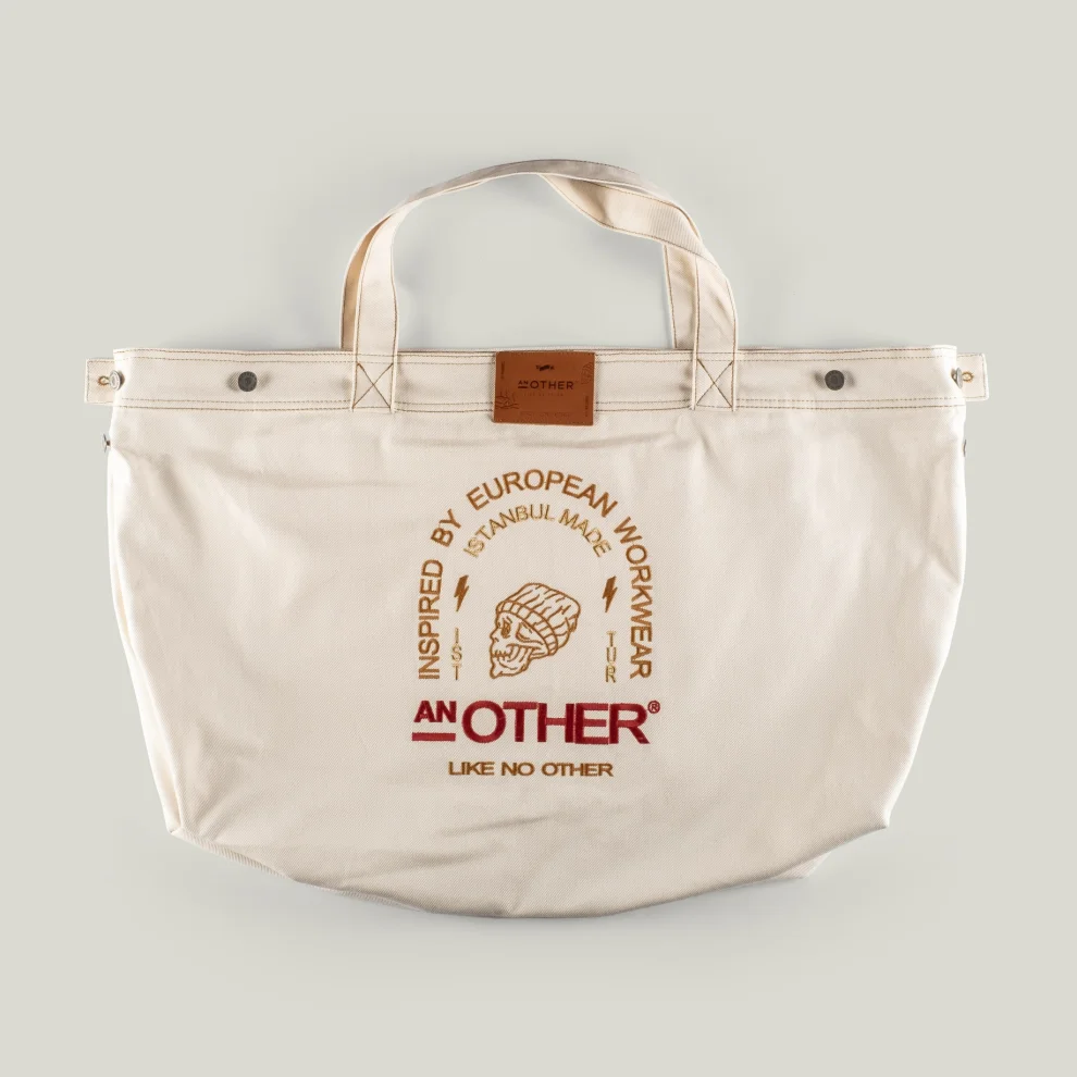 AnOther Goods - No:4 Another Tipografi 72x40cm Ham Gabardin Tote Bag