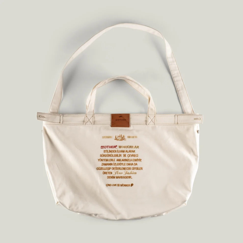 AnOther Goods - No:4 Another Tipografi 72x40cm Ham Gabardin Tote Bag