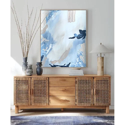 Kle Studio - Blue Waves Acrylic Painting