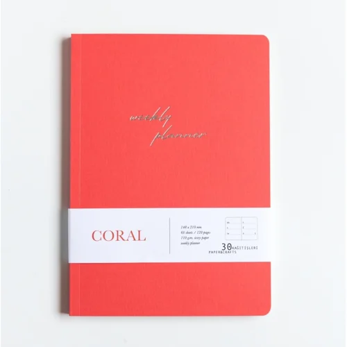 30 Kağıt İşleri - Coral Haftalık Planlayıcı