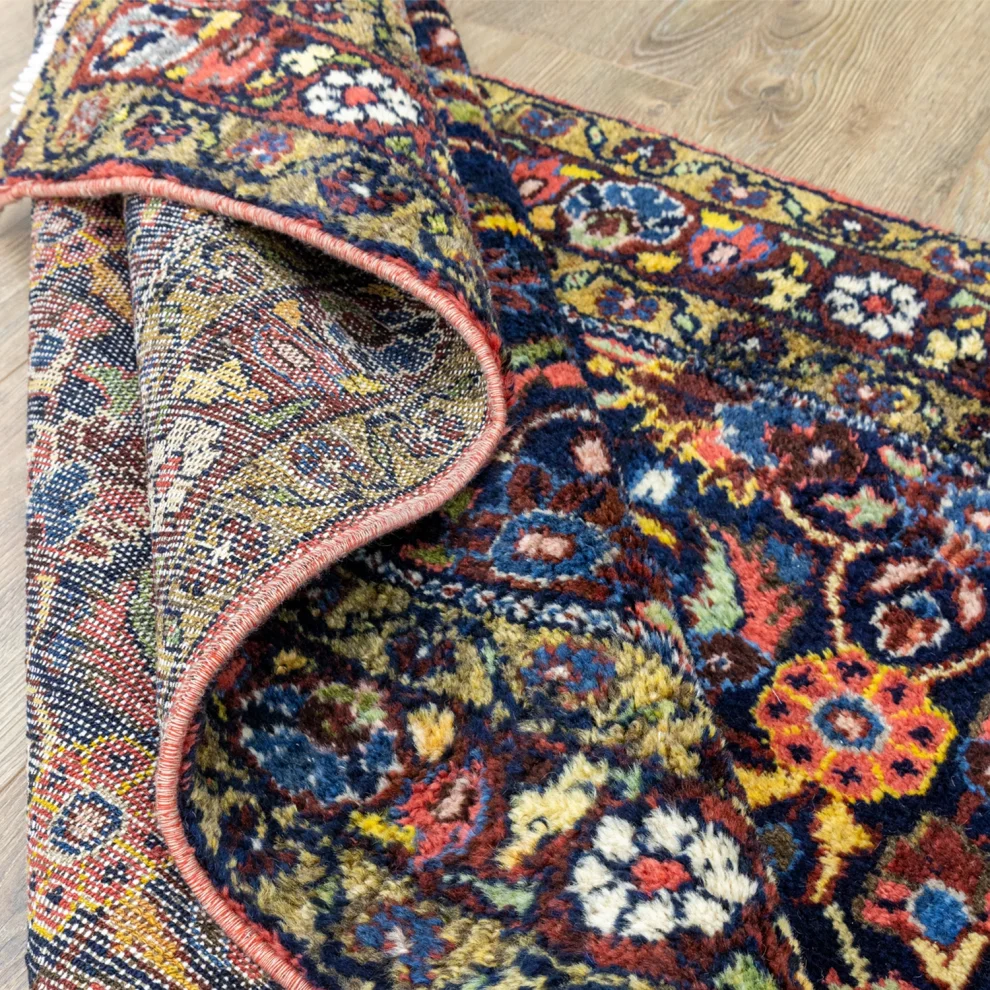 Soho Antiq - Floal Pattern Hand Wrıtıng Wool Carpet 100x313cm