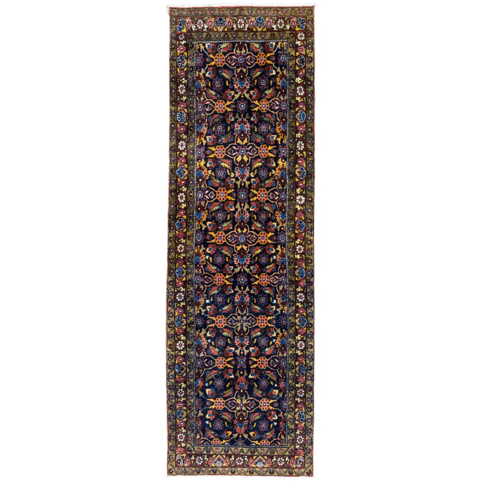 Soho Antiq - Floal Pattern Hand Wrıtıng Wool Carpet 100x313cm