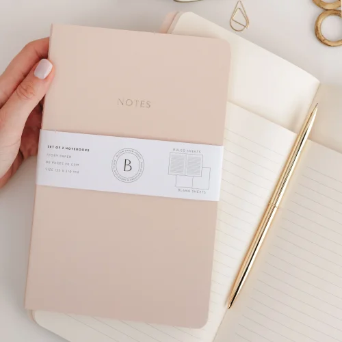 Bloom Paper Goods - Notes Biscuit - Set Of 2 Notebooks