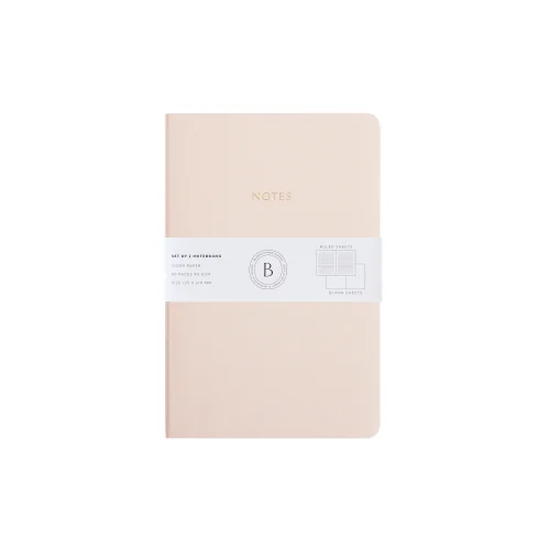 Bloom Paper Goods - Notes Biscuit - Set Of 2 Notebooks