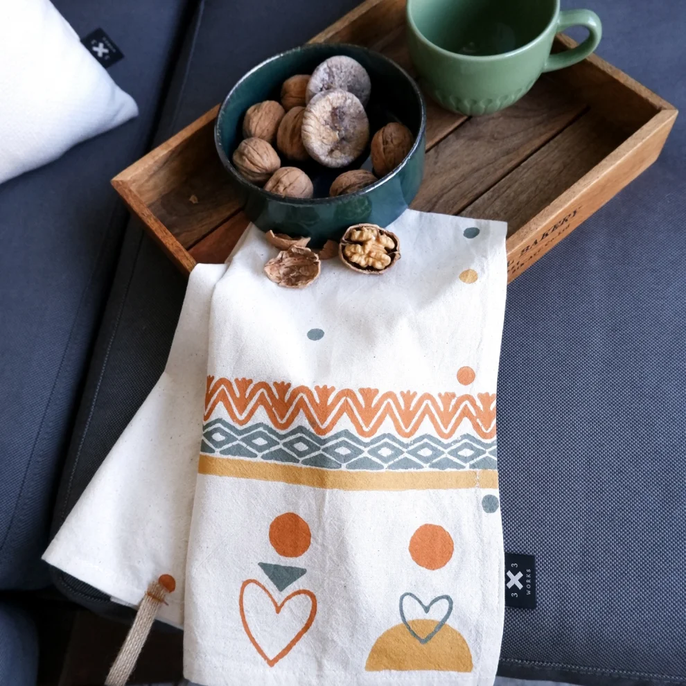 3x3 Works - Boho Love Kitchen/dish Towel Set Of 2